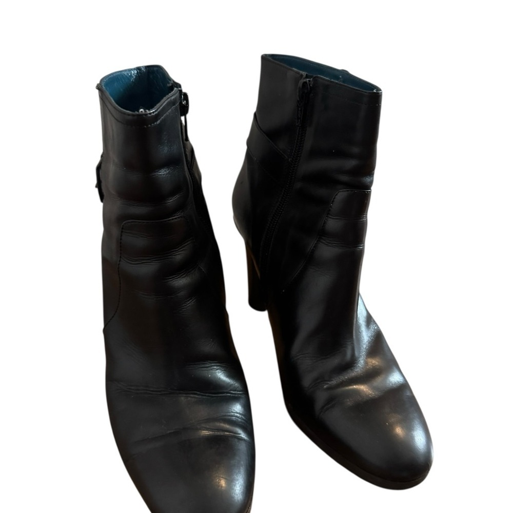 Vintage Y2K Via Spiga Black Leather Ankle Boots - Picture 4 of 6